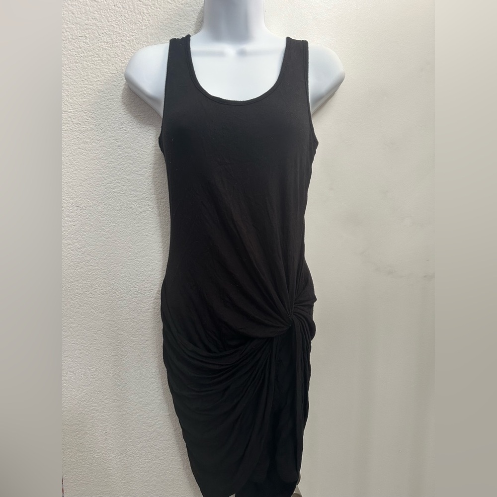 Black Scrunch Front Dress
